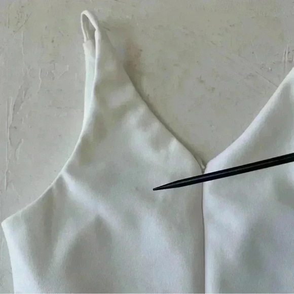 BHLDN V-Neck Maxi Dress White Bridesmaid Wedding Size 4 - Picture 11 of 15